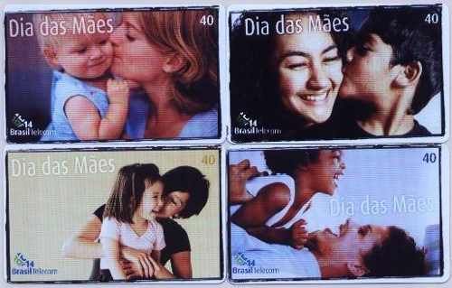 SERIE DIA DAS MÃES 2003 BRASIL TELECOM 4 CARTÕES